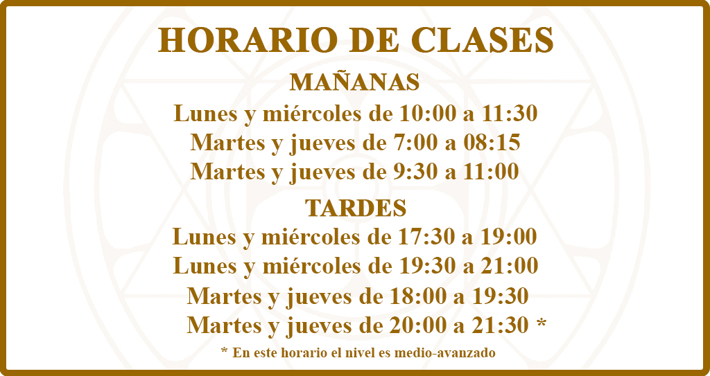 HORARIOS YOGA 2026